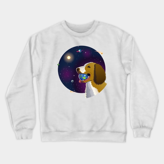 Cosmic Good Boy! Crewneck Sweatshirt by Dirgu